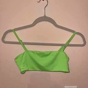 Princess Polly neon green crop top/bralette top